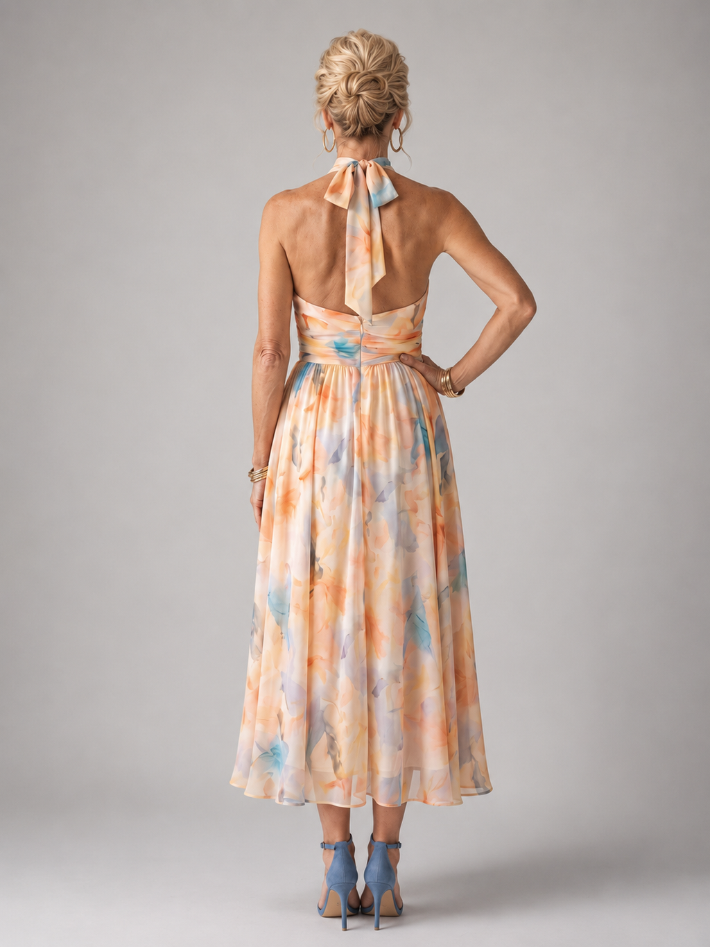 Antonia | Vestido midi halter suave