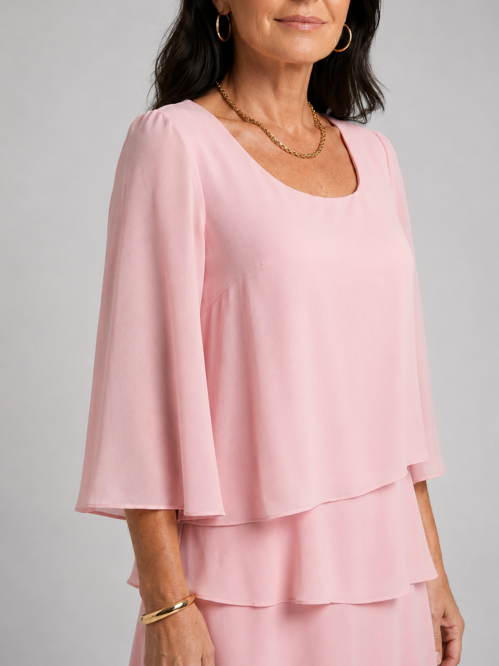 Elara | Vestido a la rodilla con mangas de volantes