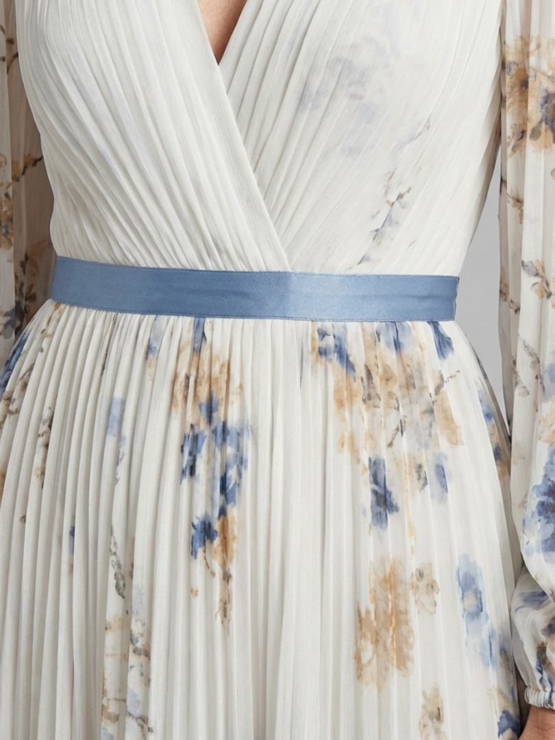 Romina | Vestido maxi de manga larga