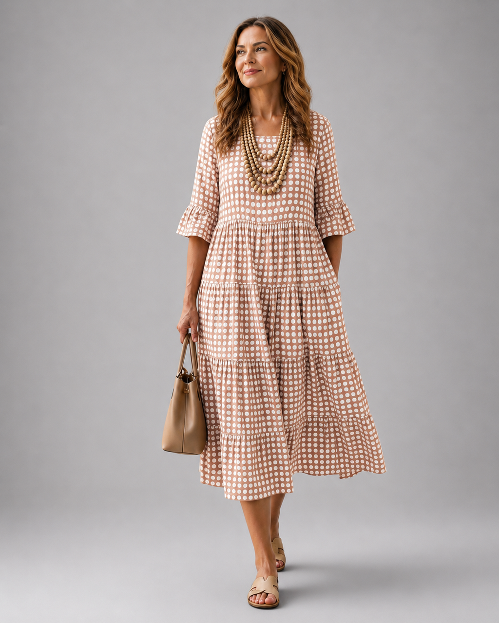 Sabine | Vestido midi de lunares