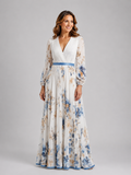 Romina | Vestido maxi de manga larga