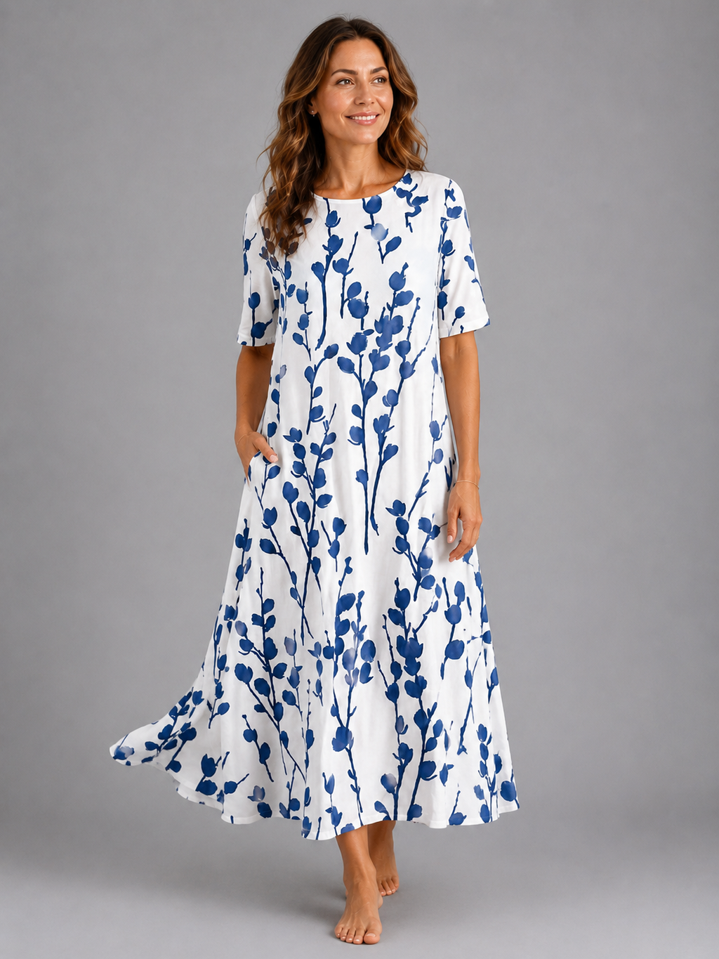 Sarah | Vestido midi de estampado floral