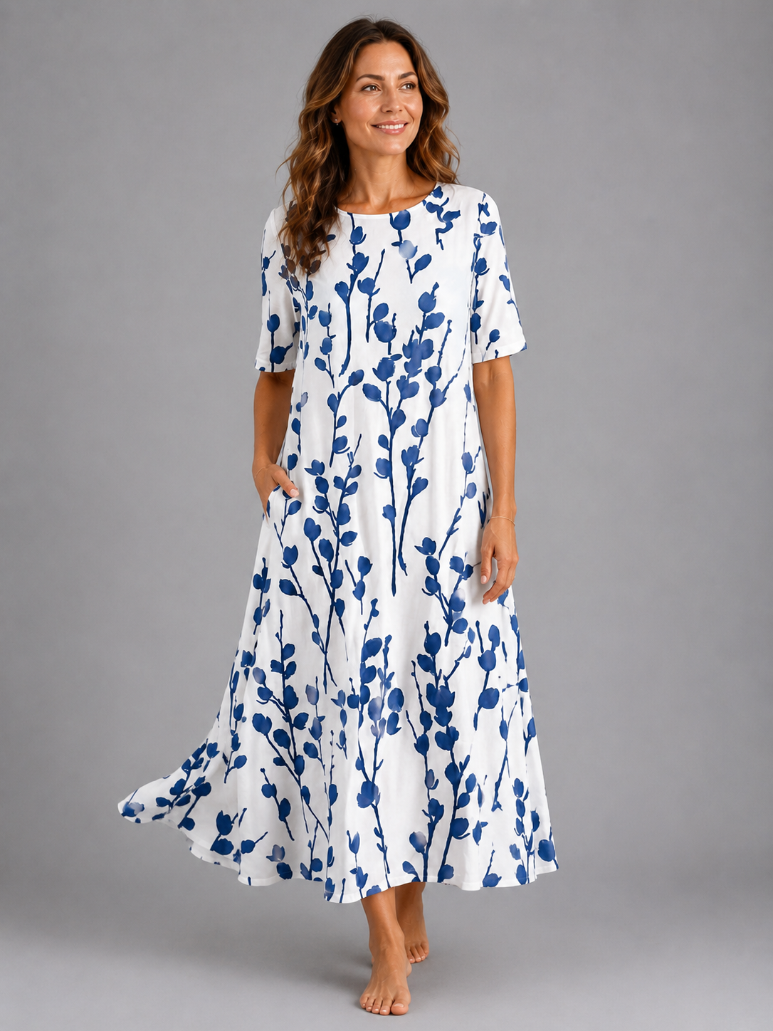 Sarah | Vestido midi de estampado floral