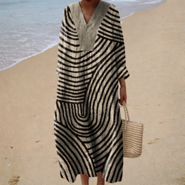 Vestido de Verano Estampado Favorecedor - Zelira