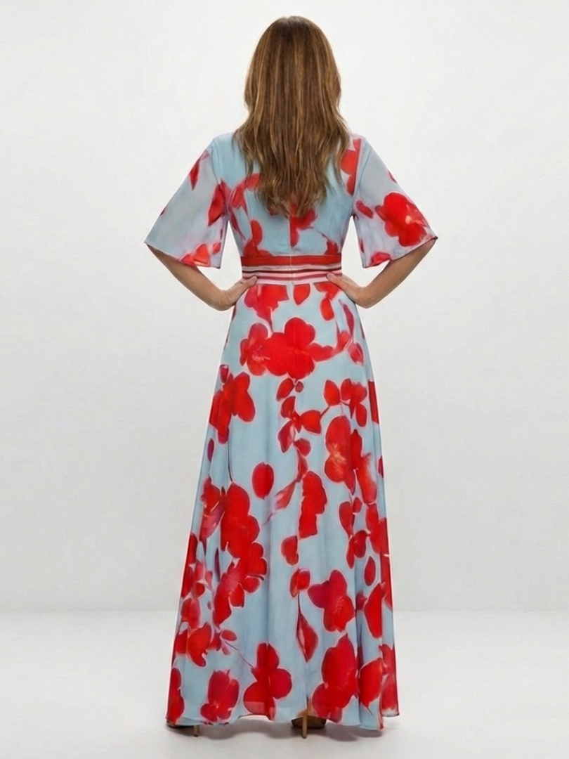 Isabell | Vestido maxi con escote en V