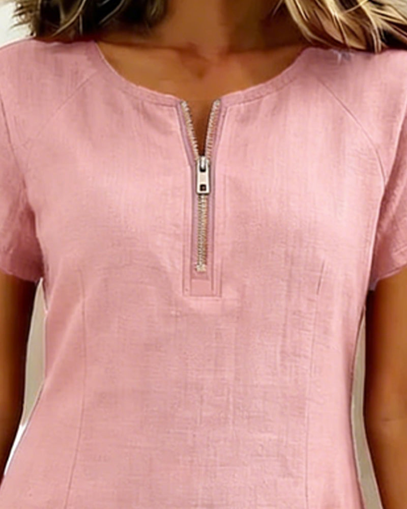 Elsera® | Vestido de algodón con cremallera