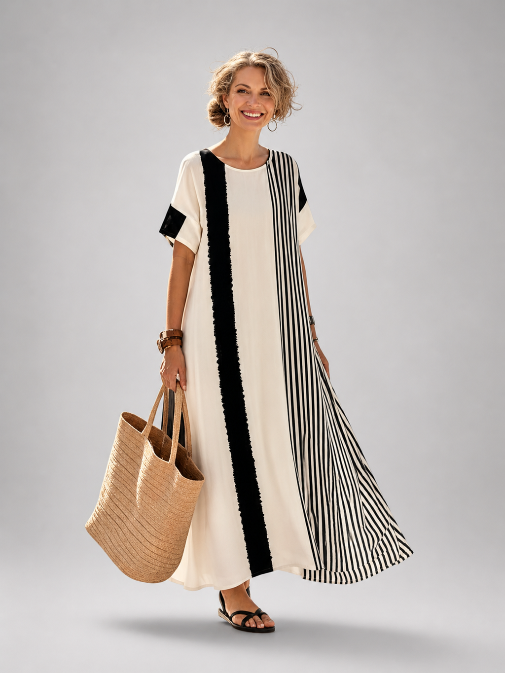 Svenja | Vestido maxi de rayas