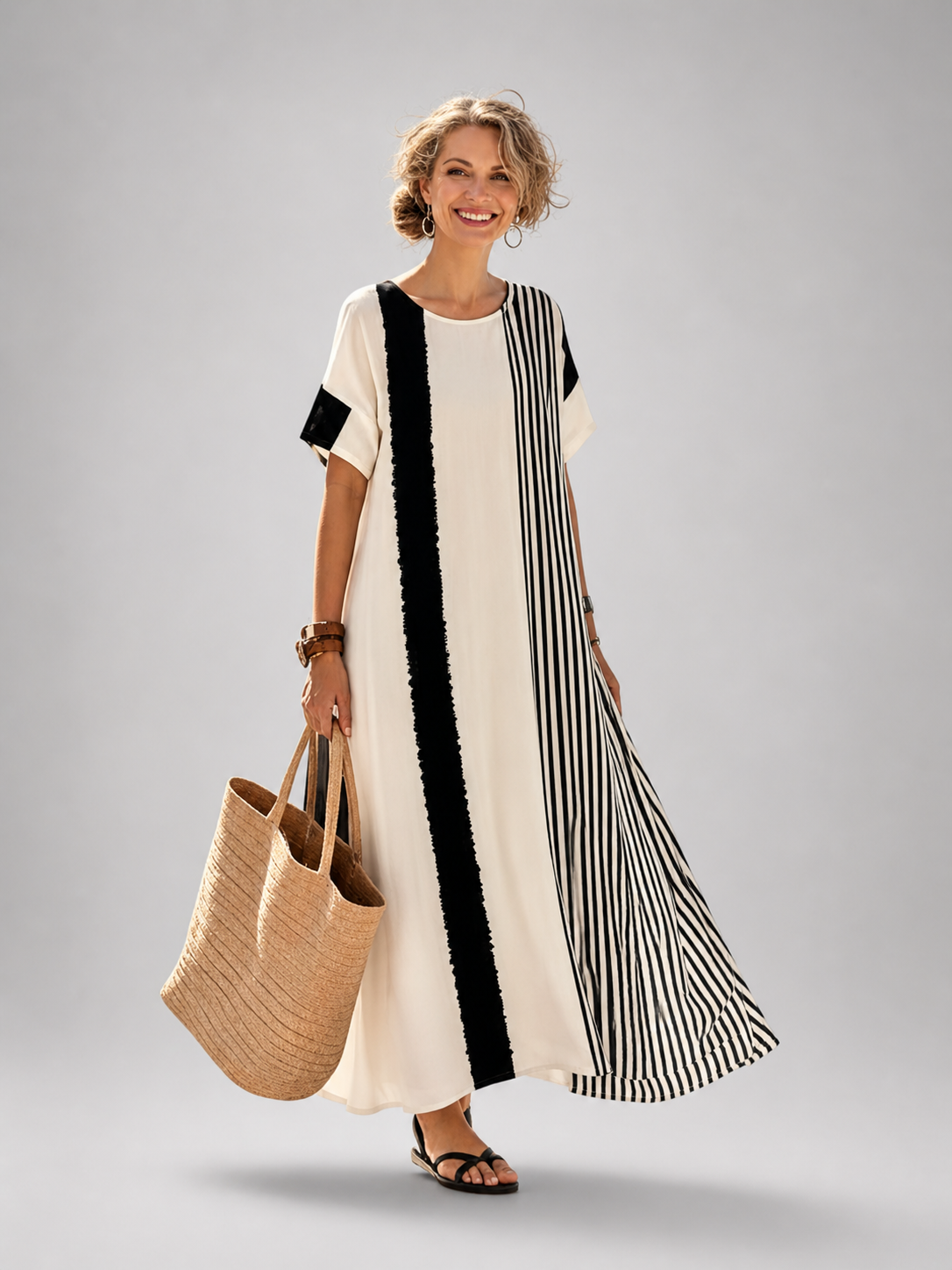 Svenja | Vestido maxi de rayas