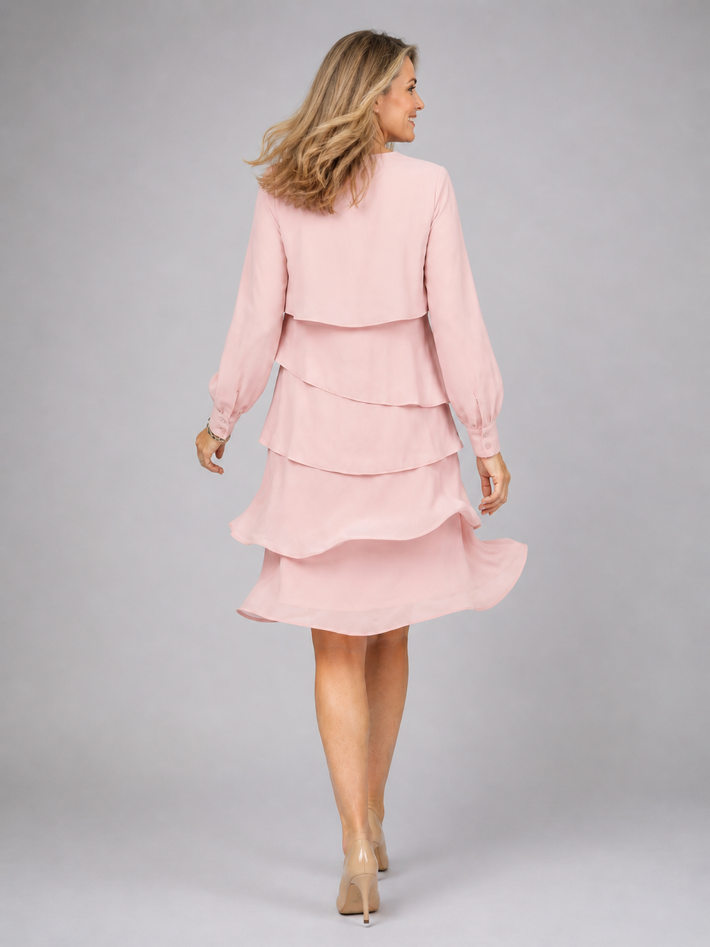 Bärbel | Vestido midi escalonado