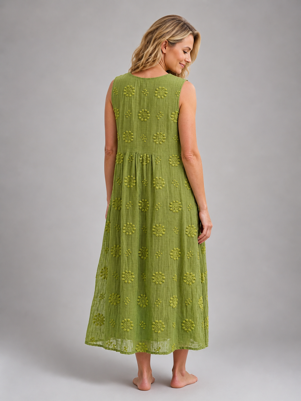 Lea | Vestido midi Garden Texture