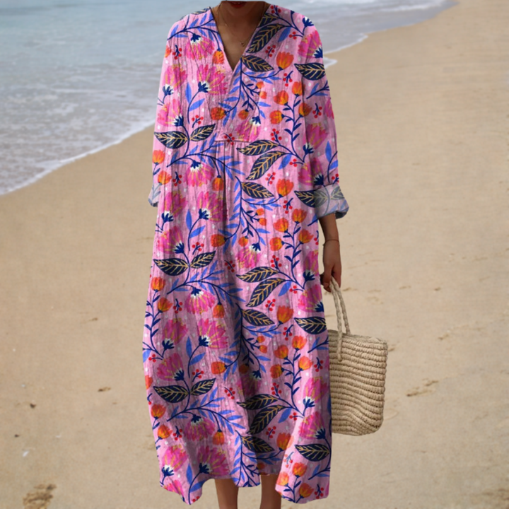Vestido de Verano Estampado Favorecedor - Zelira