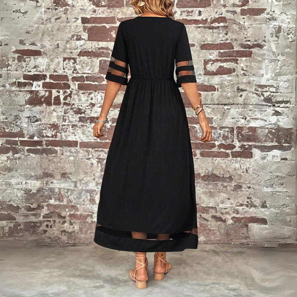 Aubrey™ – Vestido Midi Favorecedor que Disimula el Vientre