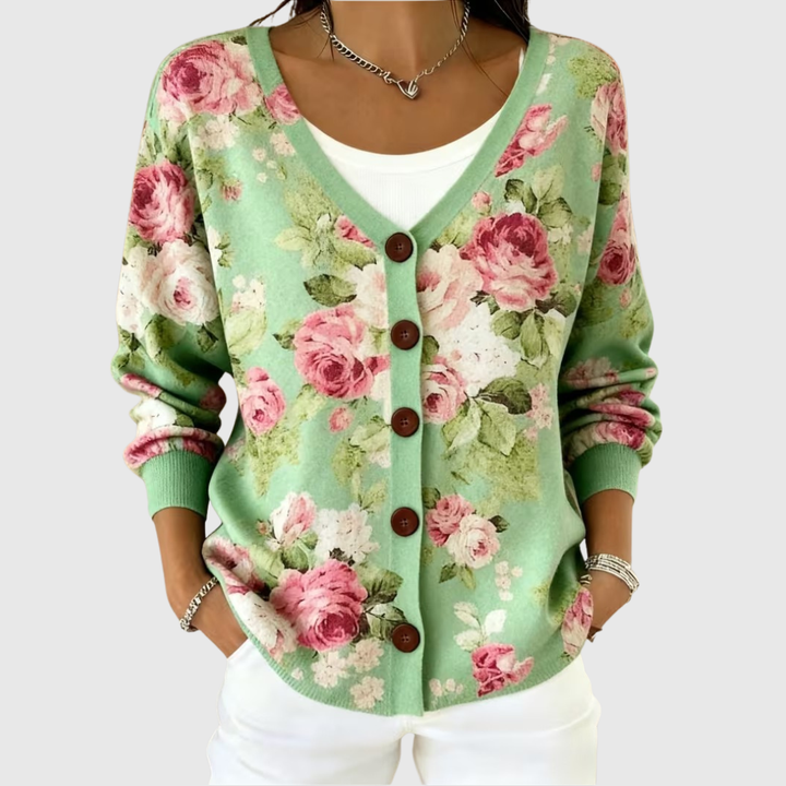 Olga, Chaqueta de punto abotonada de Zelira