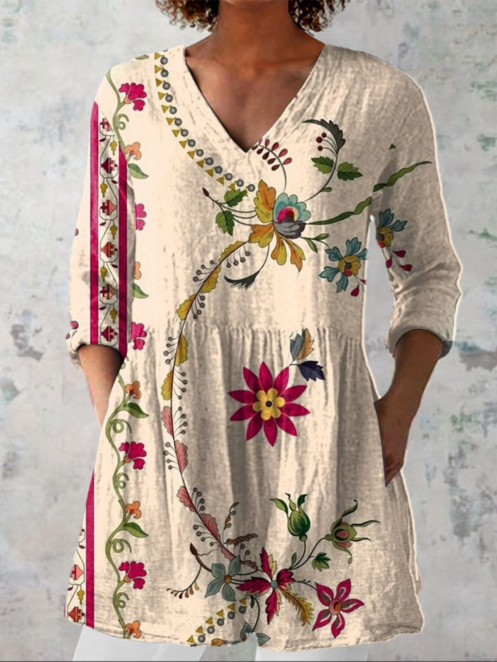 Aria | Blusa larga con estampado llamativo