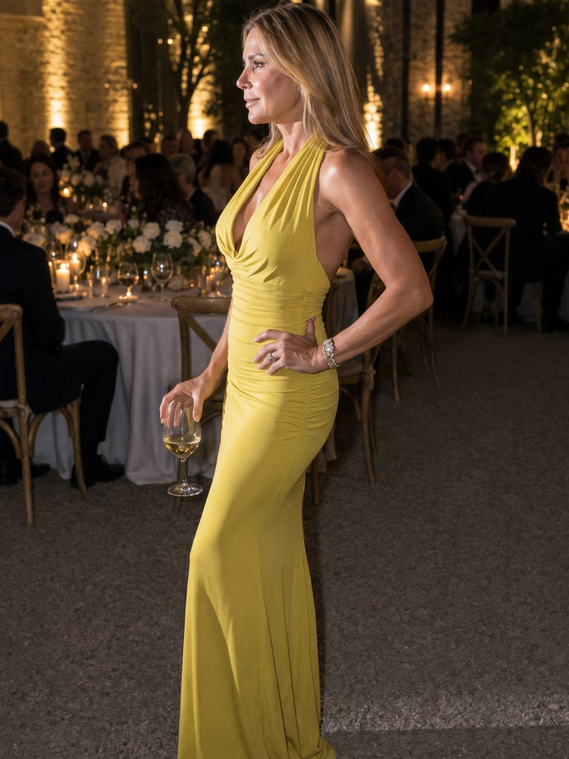 Mareike | Vestido midi entallado de cuello halter