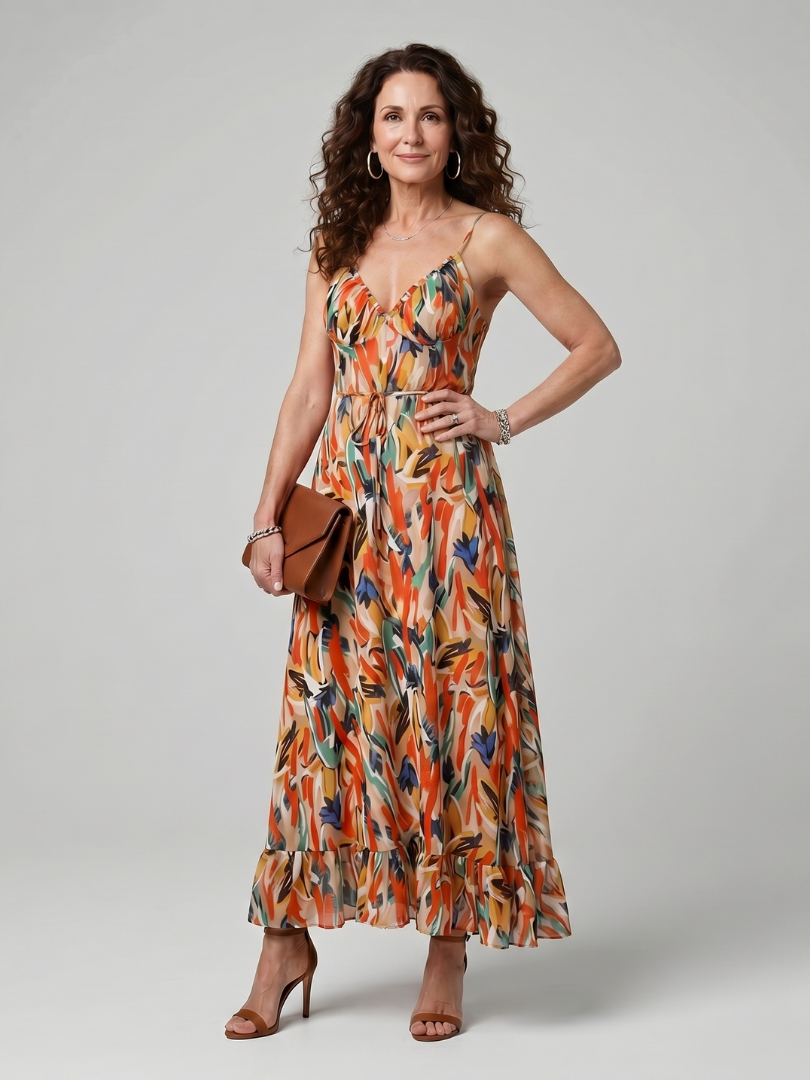 Dorothea | Vestido midi de tirantes finos