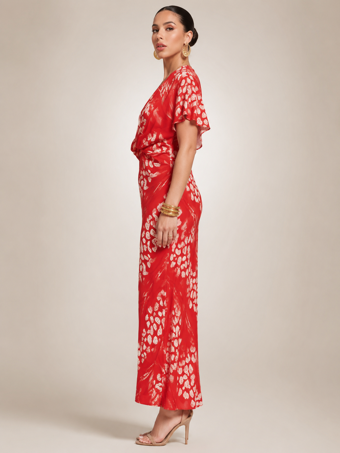 Stella | Vestido maxi con estampado abstracto