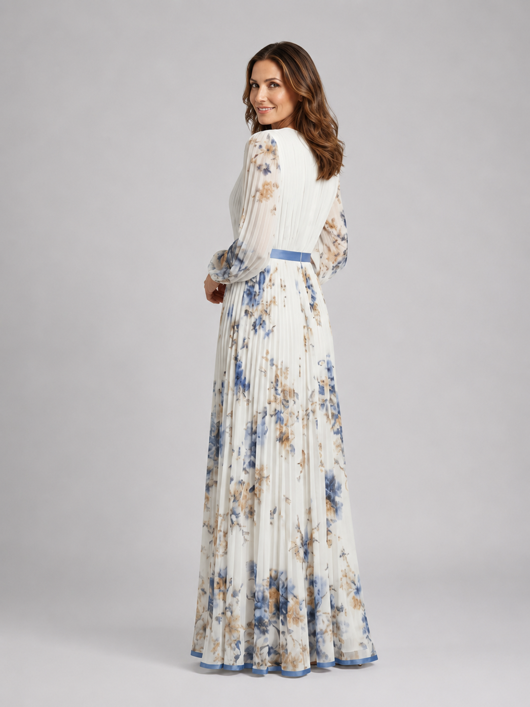 Romina | Vestido maxi de manga larga