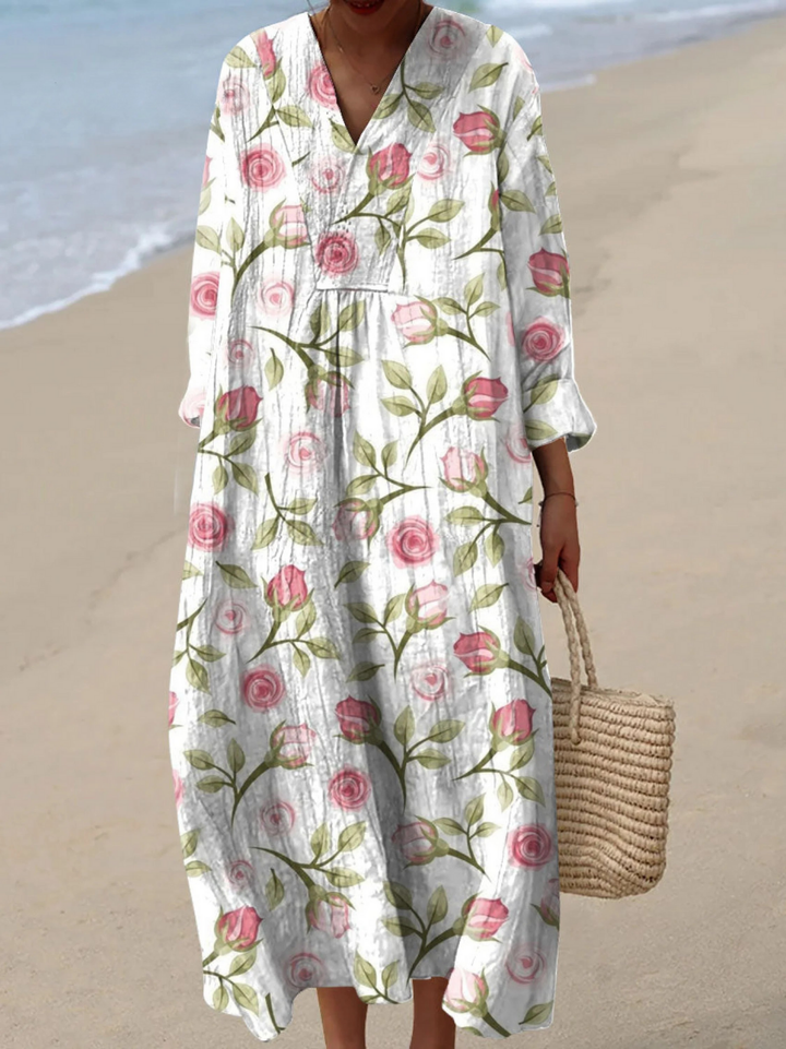 Yelina, Vestido de verano ligero de manga larga de Zelira