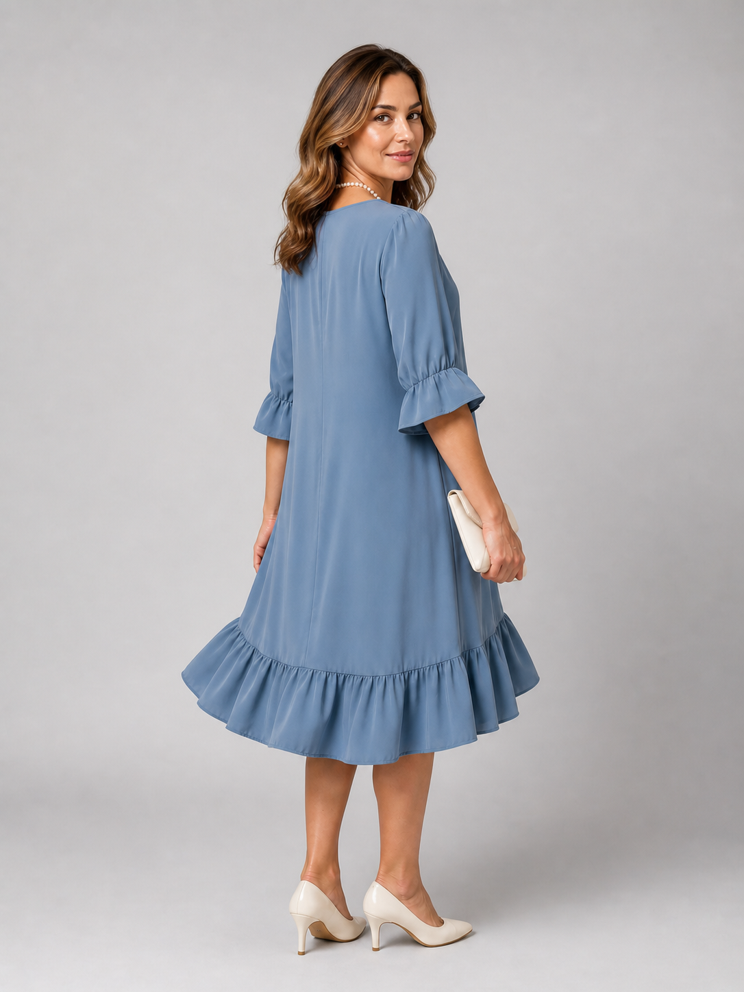 Susanne | Vestido midi con volantes