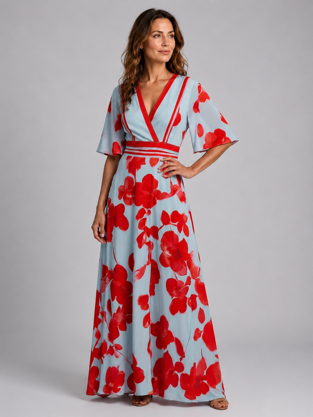 Isabell | Vestido maxi con escote en V