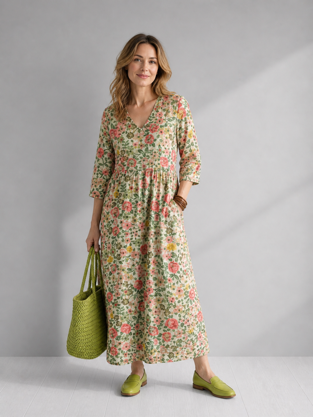 Waltraud | Vestido midi con estampado floral