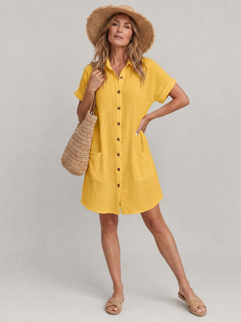 Mathilda | Vestido camisero con botonadura