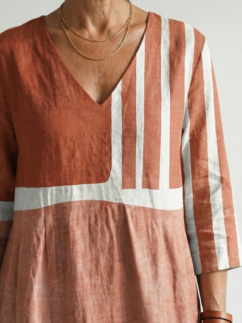 Verena | Vestido midi de rayas