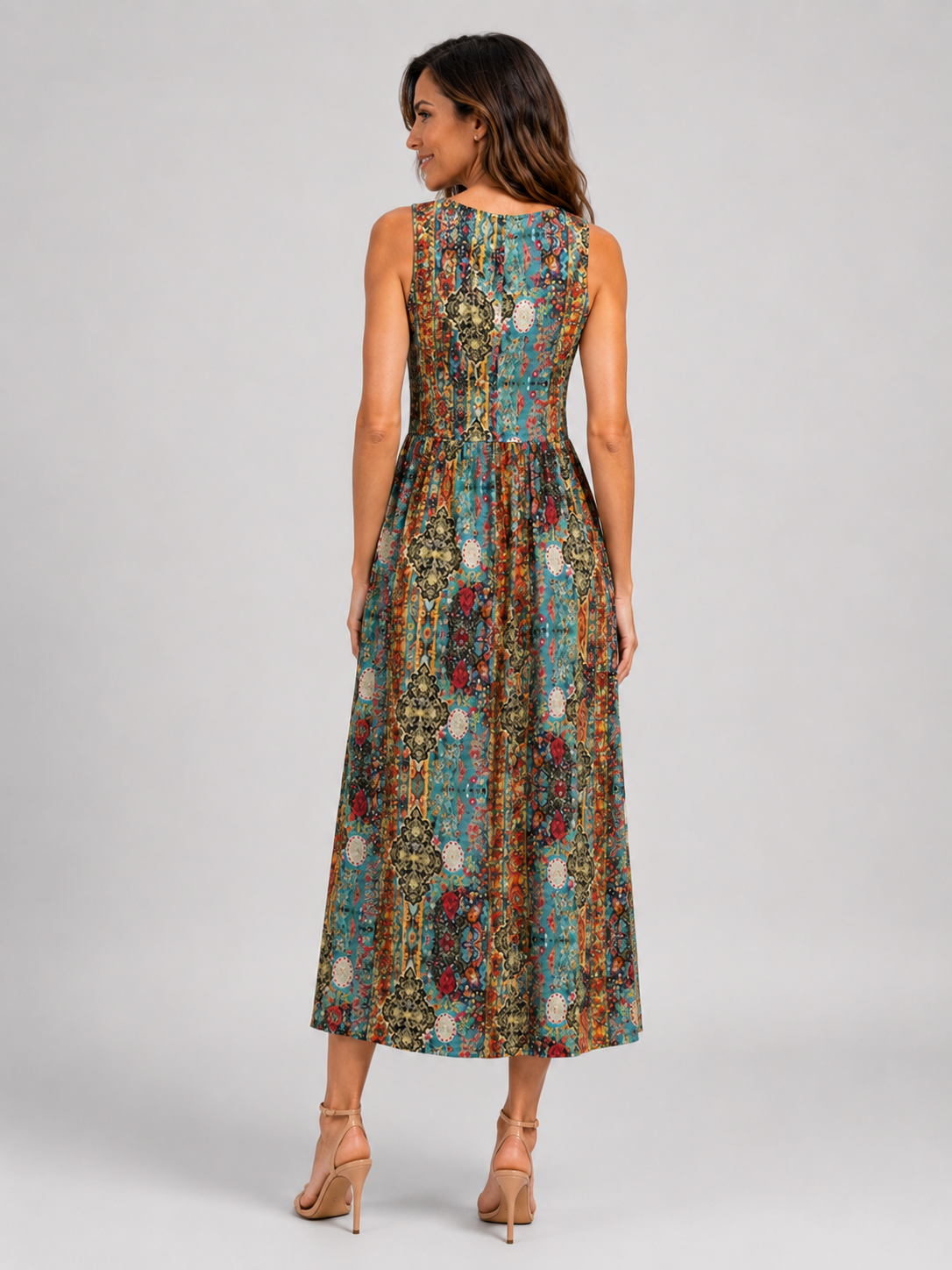 Franziska | Vestido midi boho con escote halter