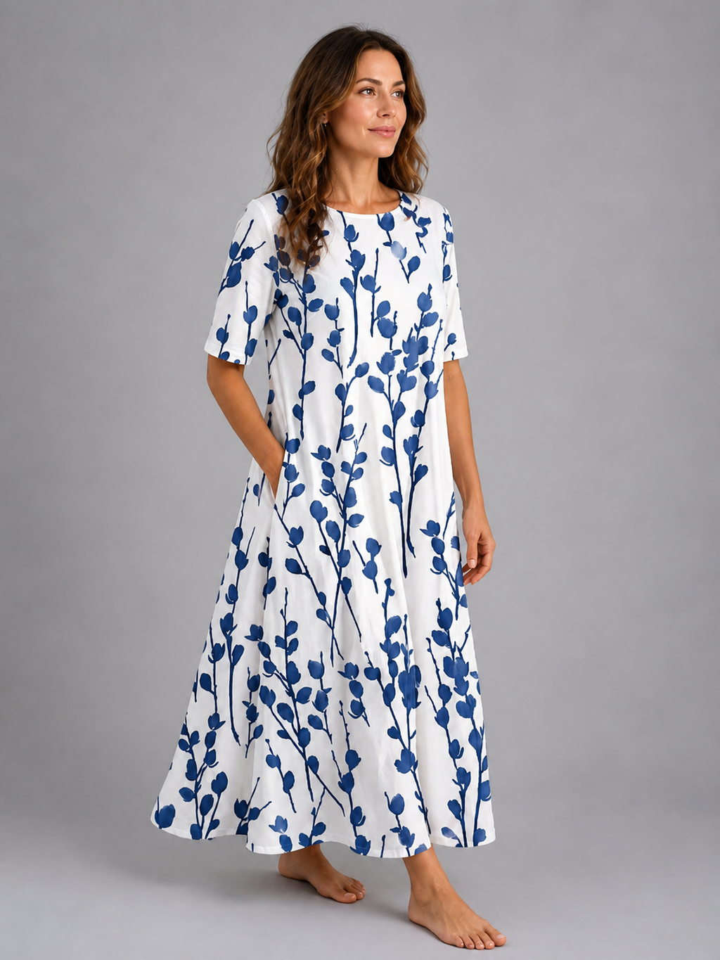 Sarah | Vestido midi de estampado floral