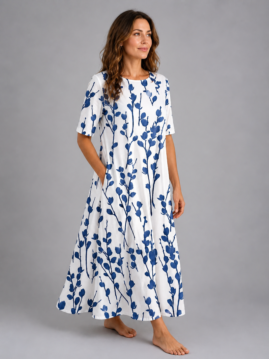 Sarah | Vestido midi de estampado floral