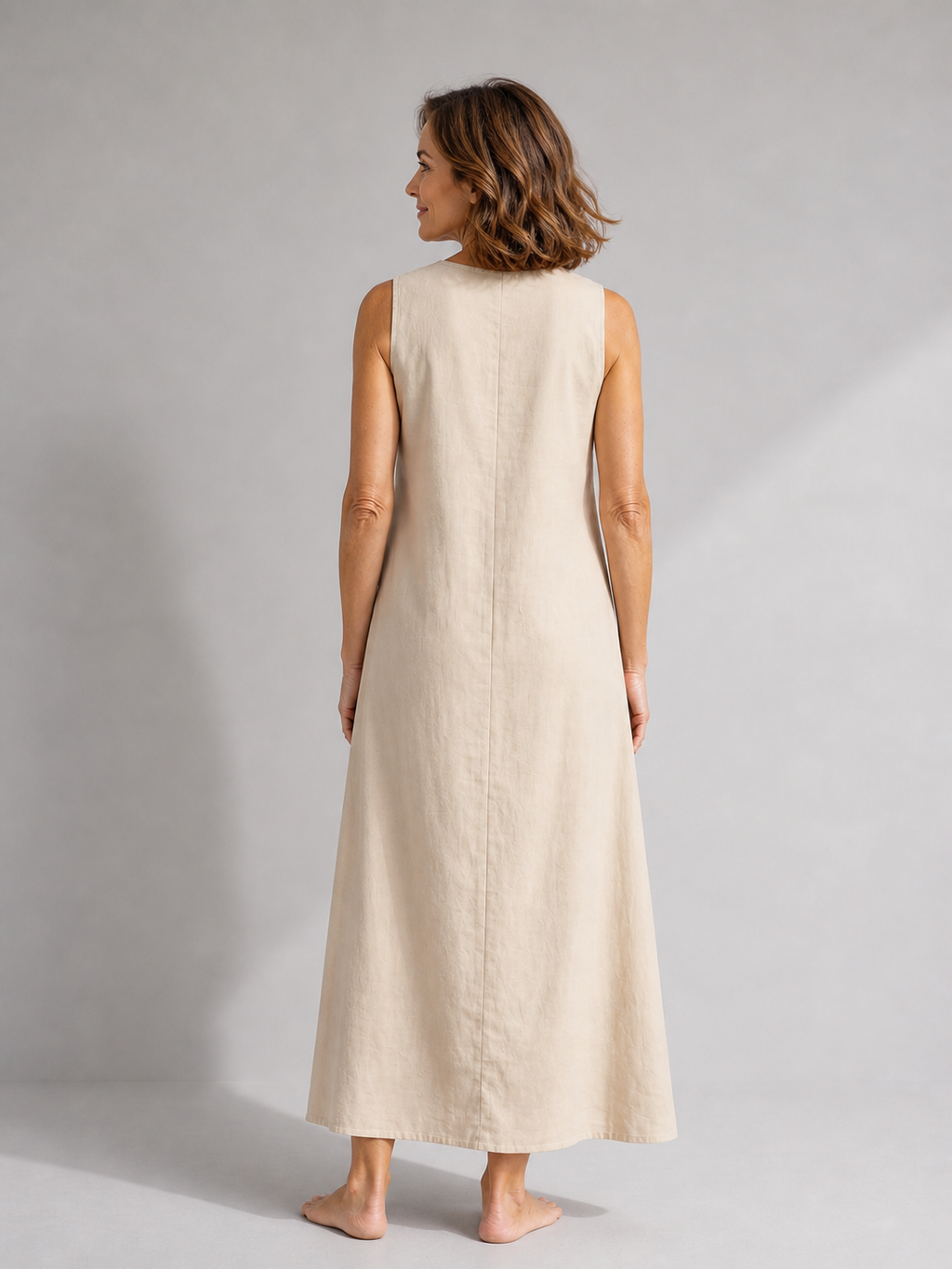 Irmgard | Vestido maxi de otoño suave