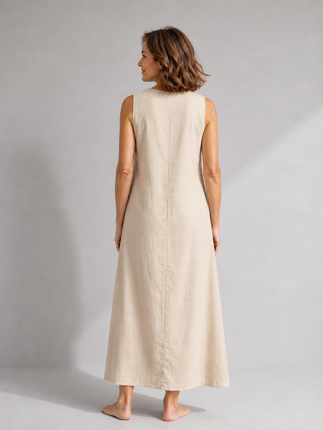 Irmgard | Vestido maxi de otoño suave
