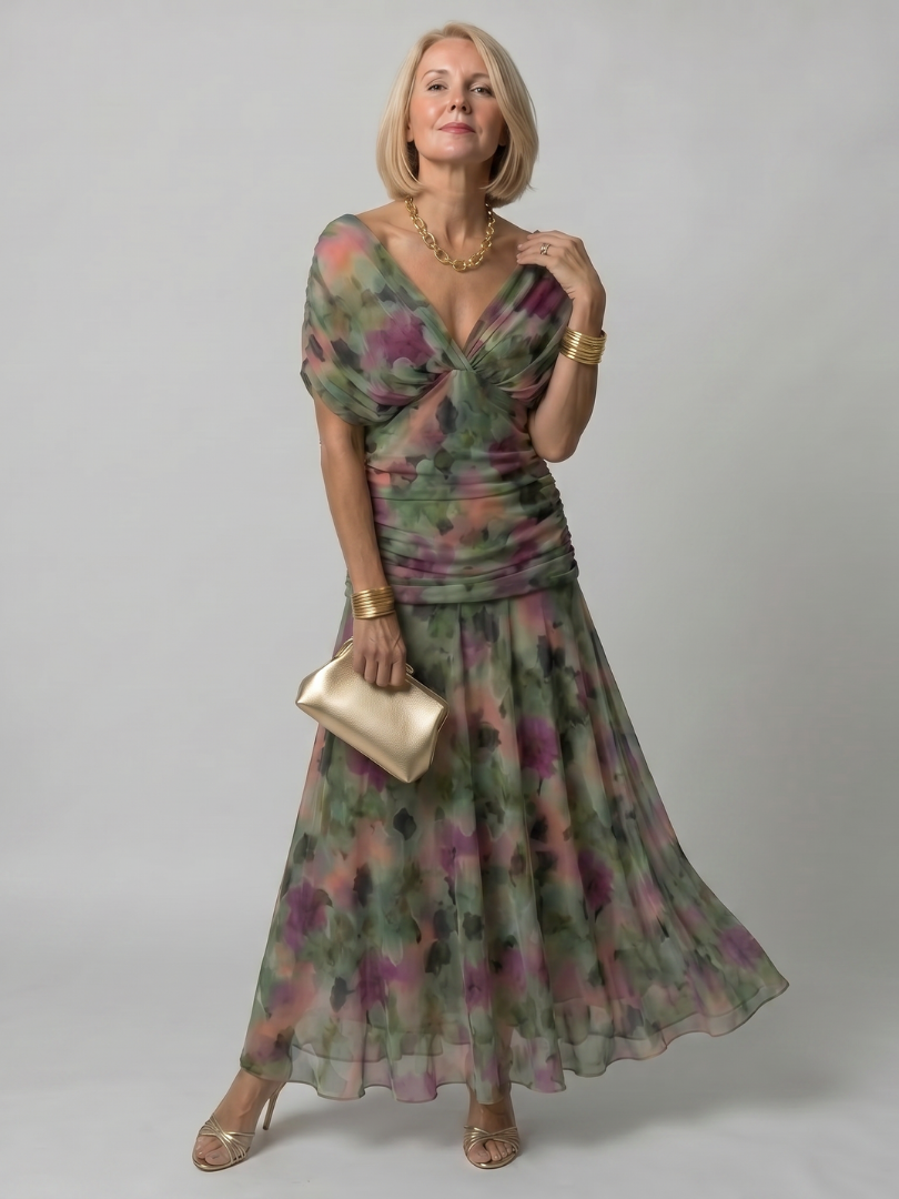Silke | Vestido midi de hombros descubiertos