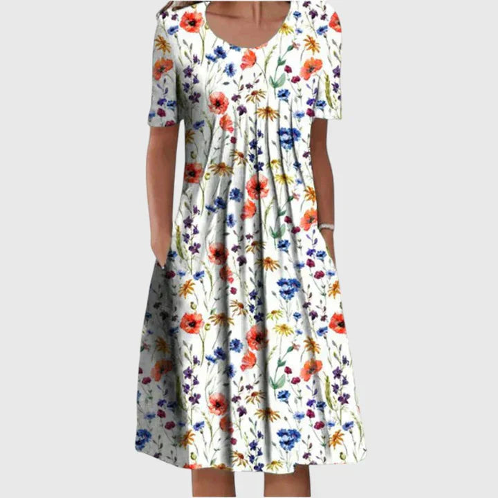 Vestido Midi Floral para Mujer – Ligero y Elegante sin Esfuerzo