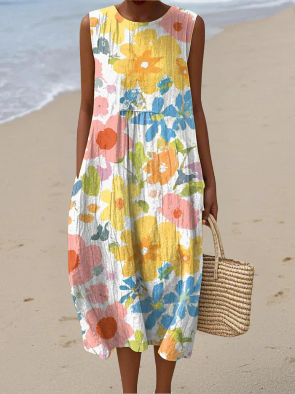 Ella™, Vestido Midi Floral Pastel de Zelira