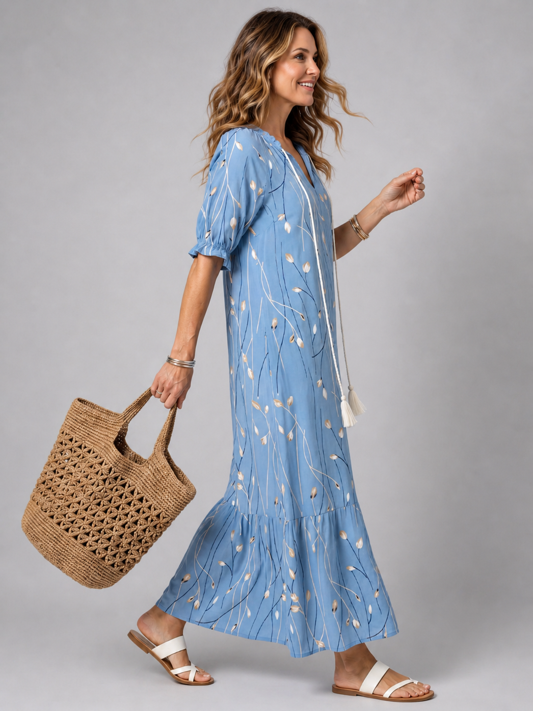 Ines | Vestido midi floral