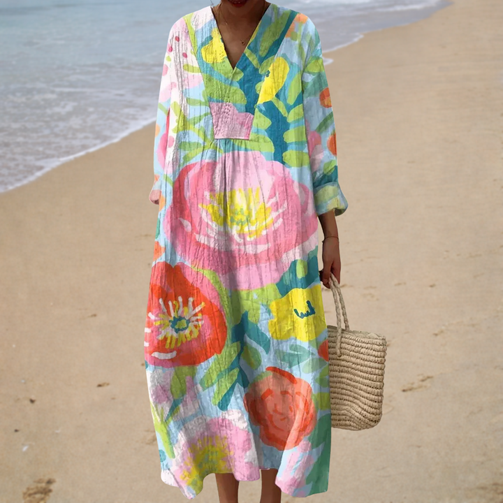 Vestido de Verano Estampado Favorecedor - Zelira