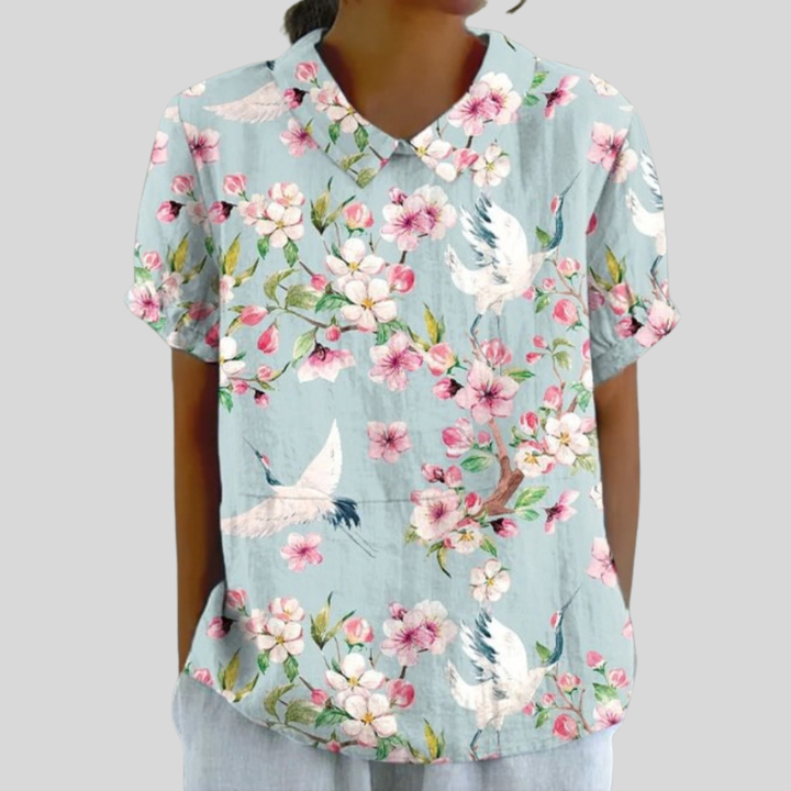 Élina, Blusa Floral Elegante de Zelira