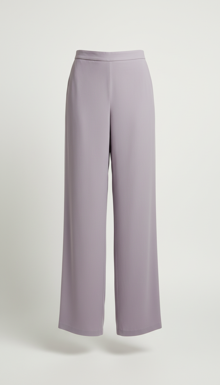 Pantalón palazzo lavanda apagada