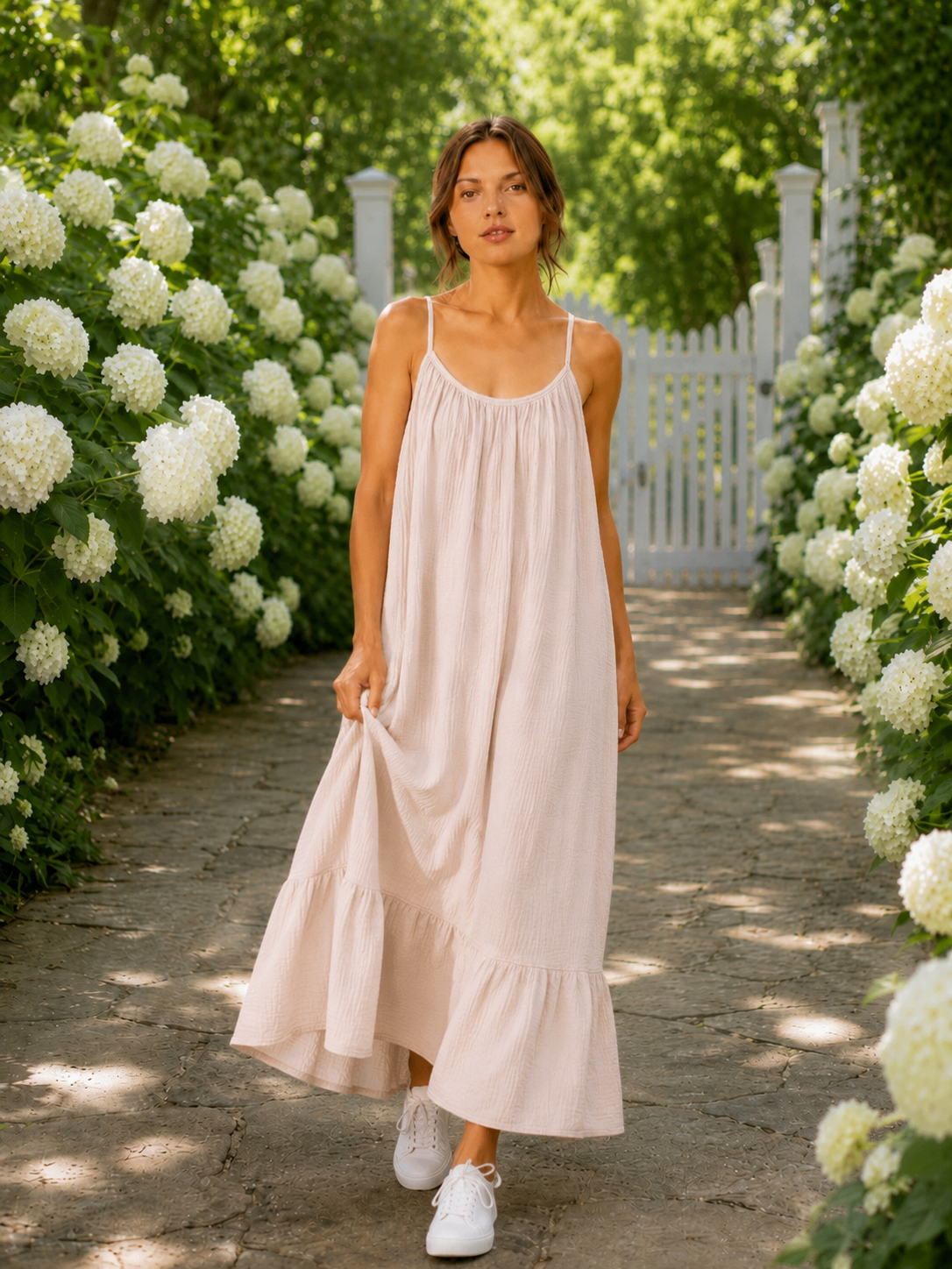 Vestido de Verano de Muselina, 4 colores