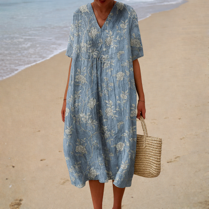 Vestido de Verano Estampado Favorecedor - Zelira