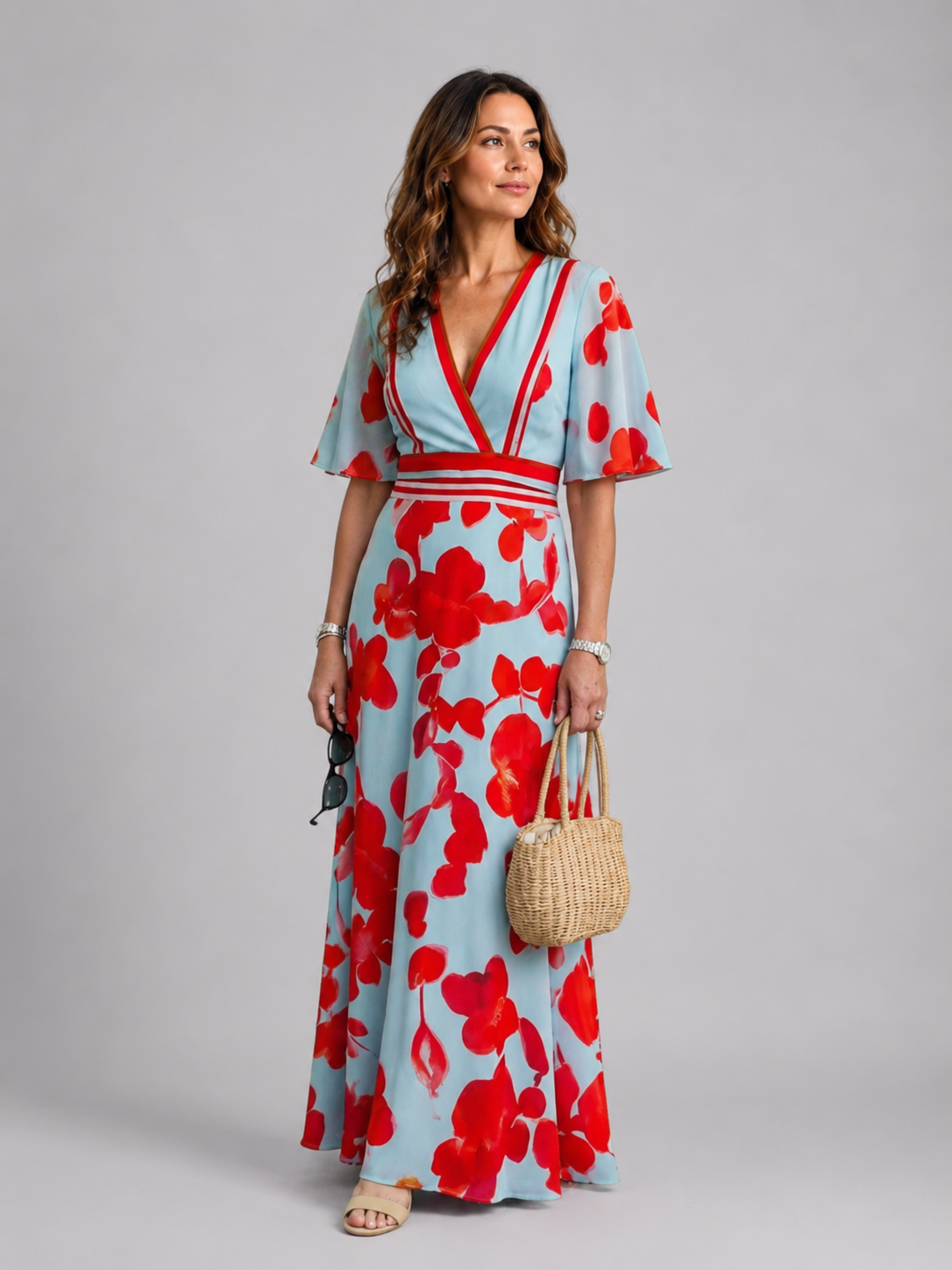 Isabell | Vestido maxi con escote en V
