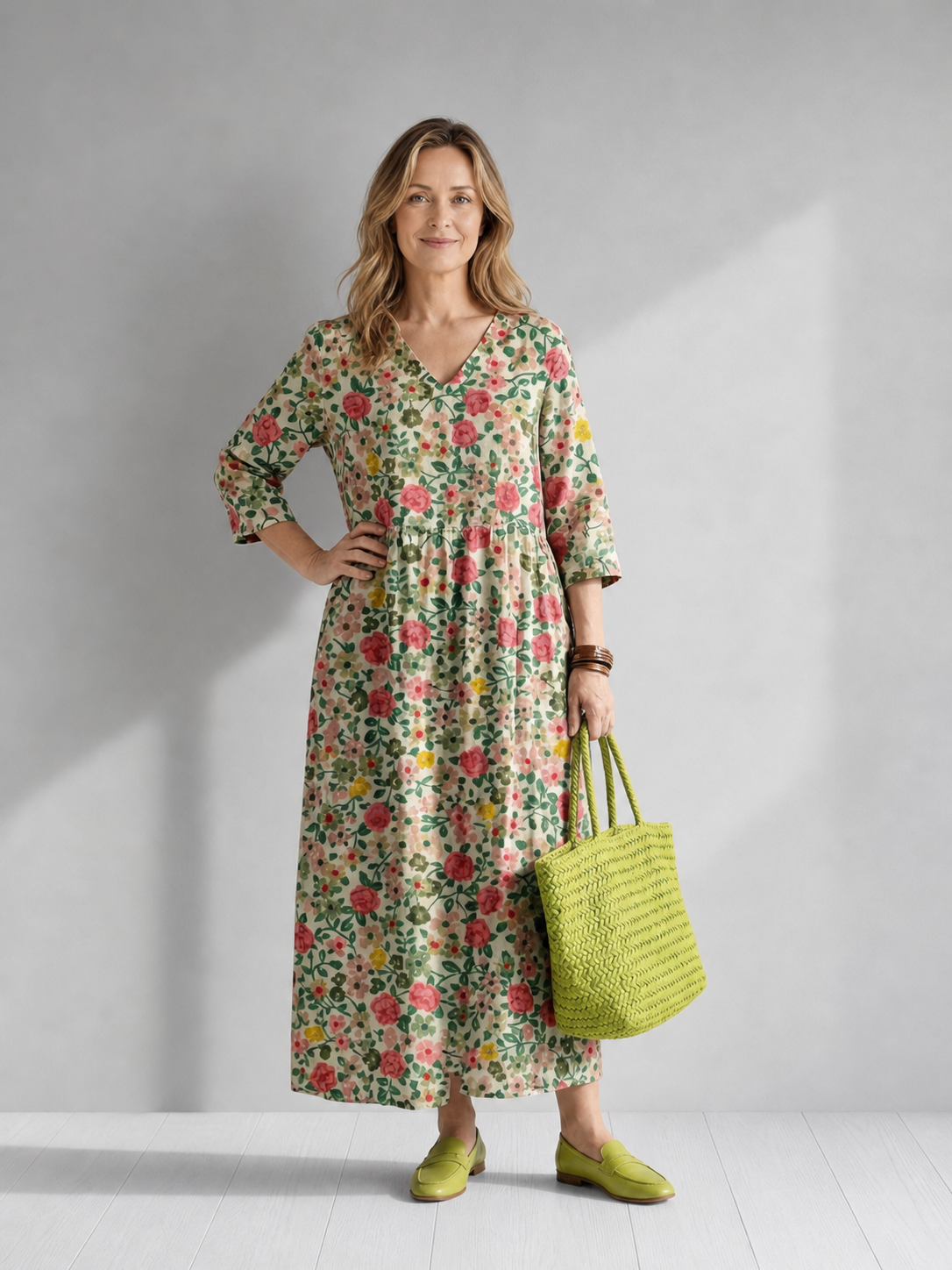 Waltraud | Vestido midi con estampado floral