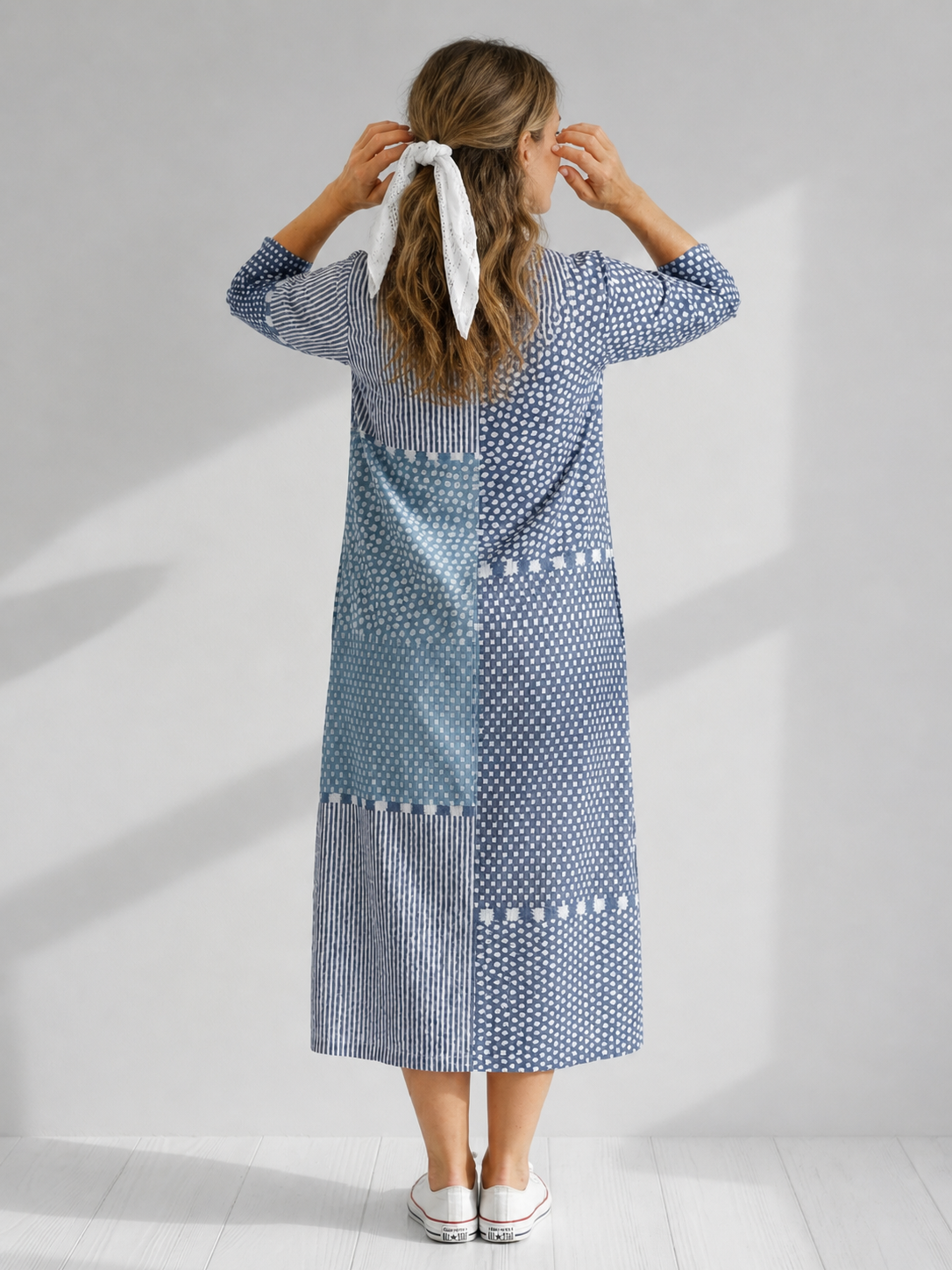 Doris | Vestido midi patchwork