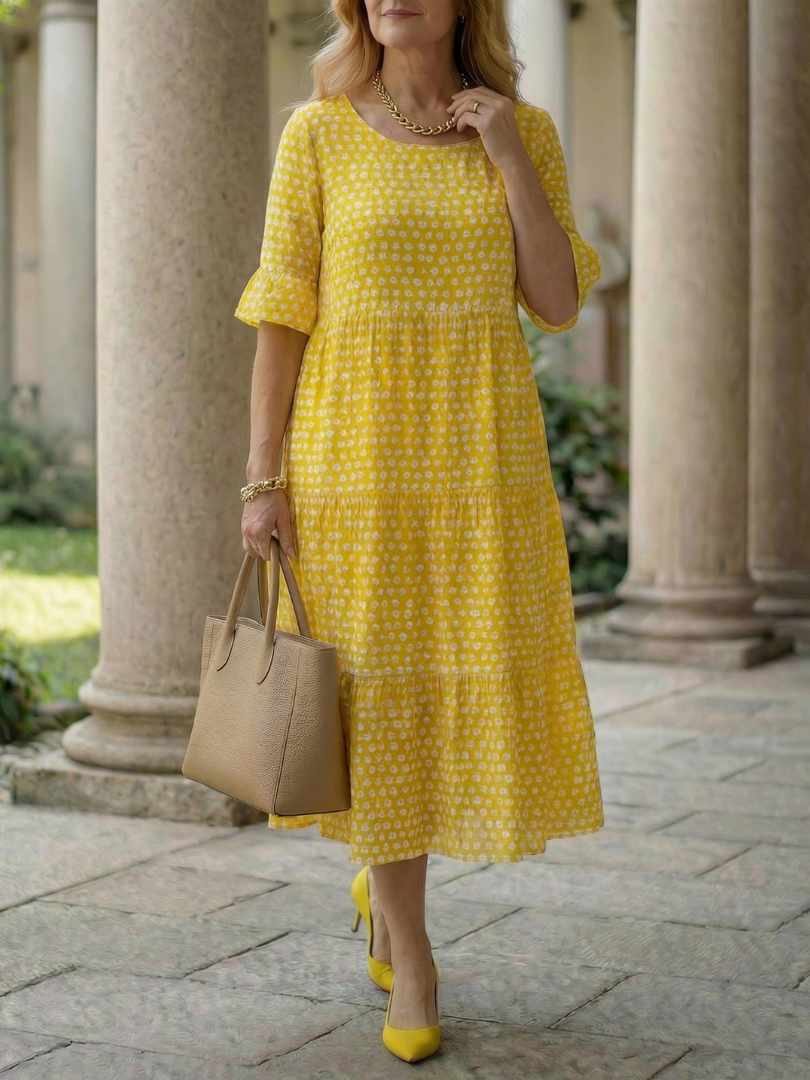 Sabine | Vestido midi de lunares