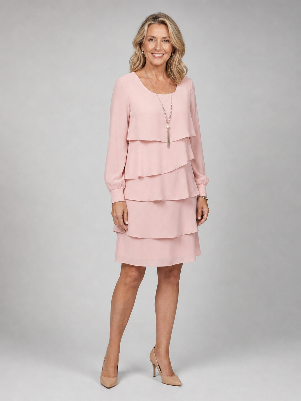 Bärbel | Vestido midi escalonado