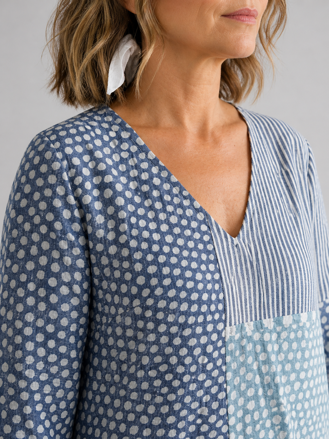 Doris | Vestido midi patchwork