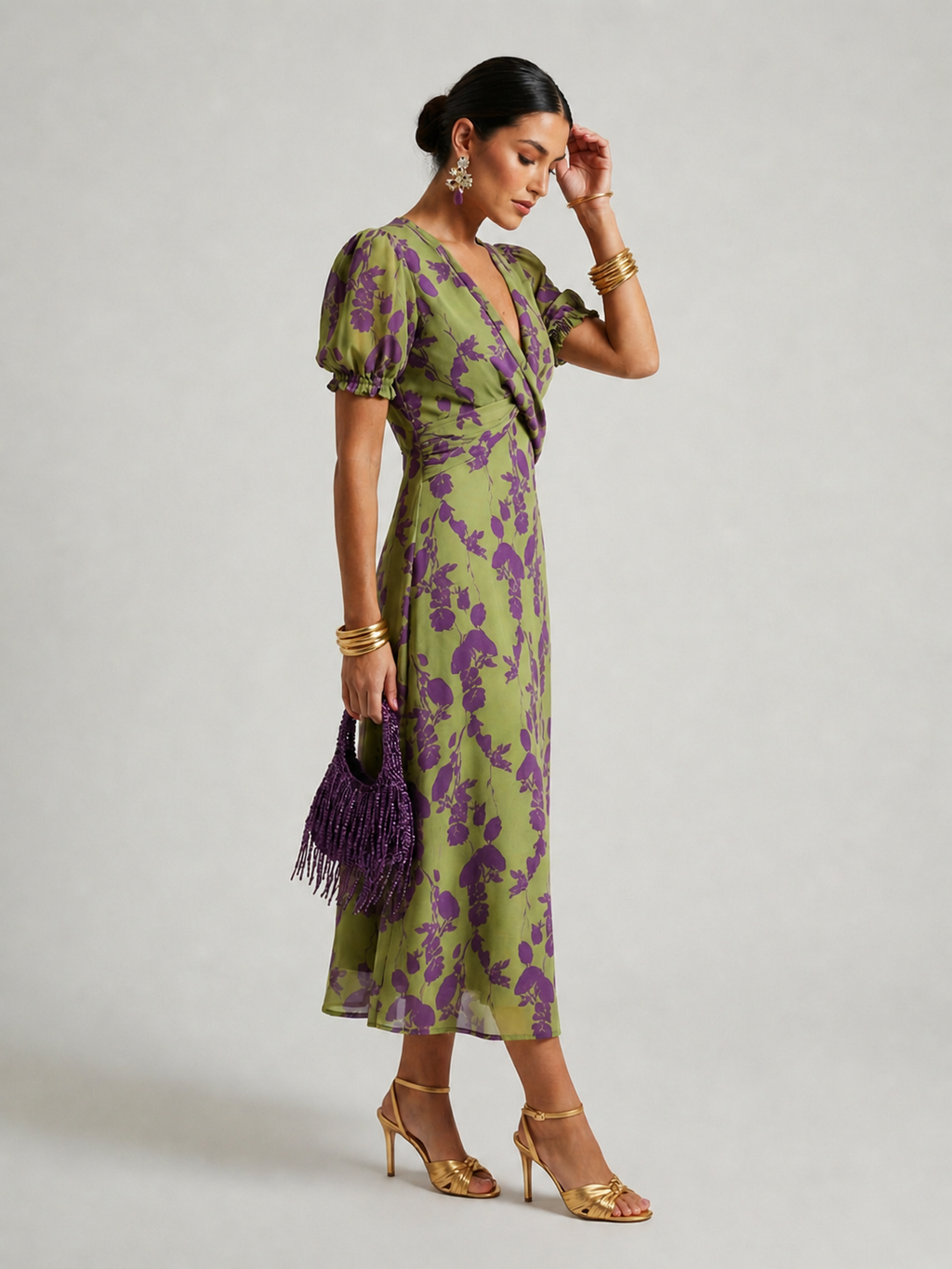Michaela | Vestido midi floral