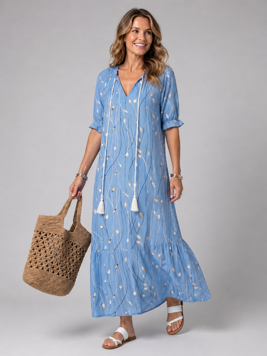 Ines | Vestido midi floral